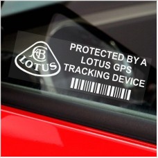 5 x LOTUS GPS Tracking Device Security WINDOW Stickers 87x30mm-Elise Car,Van Alarm Tracker 